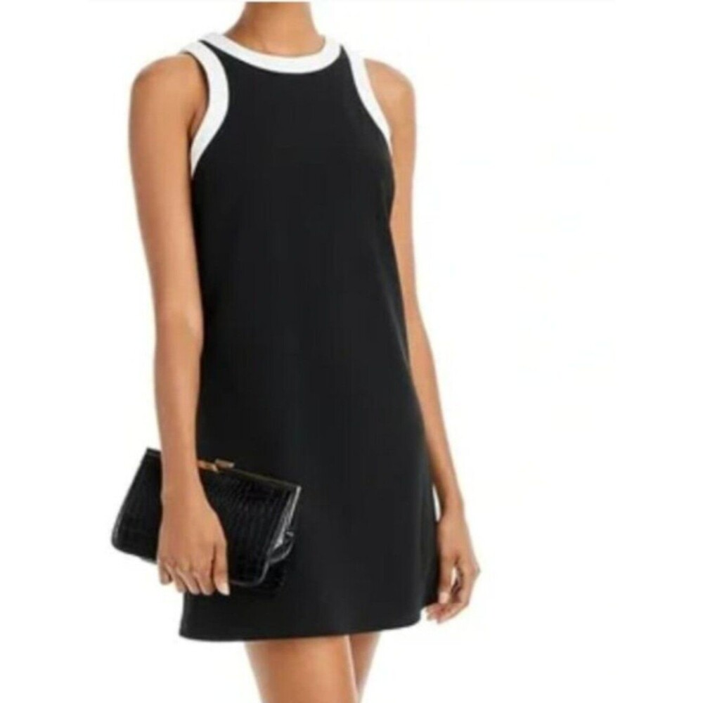Aqua Black and White Racerback Dress NWT